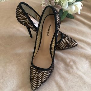 Andrea net lined shoe high heels